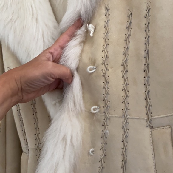 Alexander McQueen collectors fitted shearling, criss cross stitch Circa 2005 - Picture 7 of 16